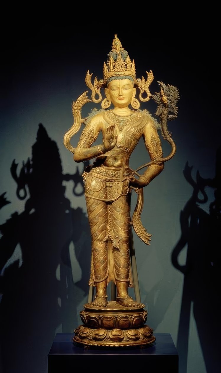 Bodhisattva Maitreya / skulptur, 11. – 12. Århundrede af Unbekannt