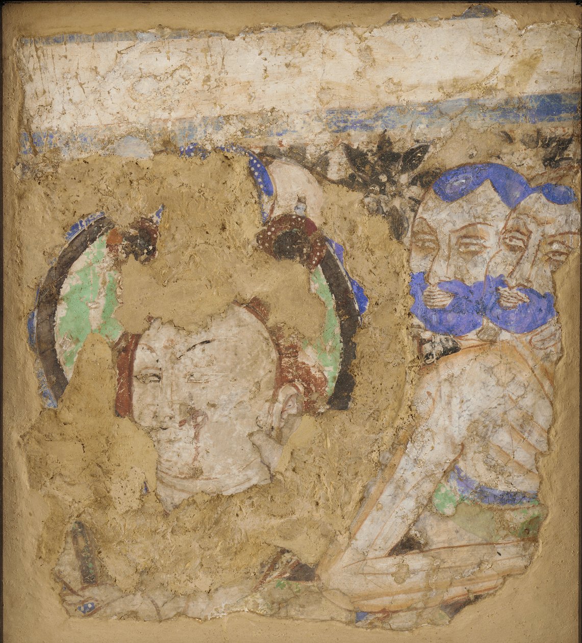 Bodhisattvaer og munke, fra hule 224, 4.-6. århundrede. af Unbekannt