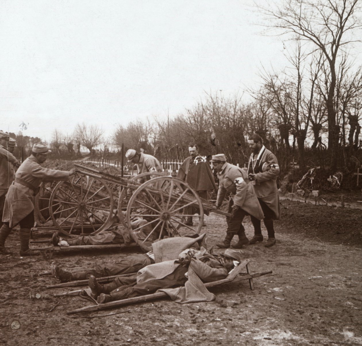 Bodies, Villers-au-Bois, Nordfrankrig, c1914-c1918. af Unbekannt