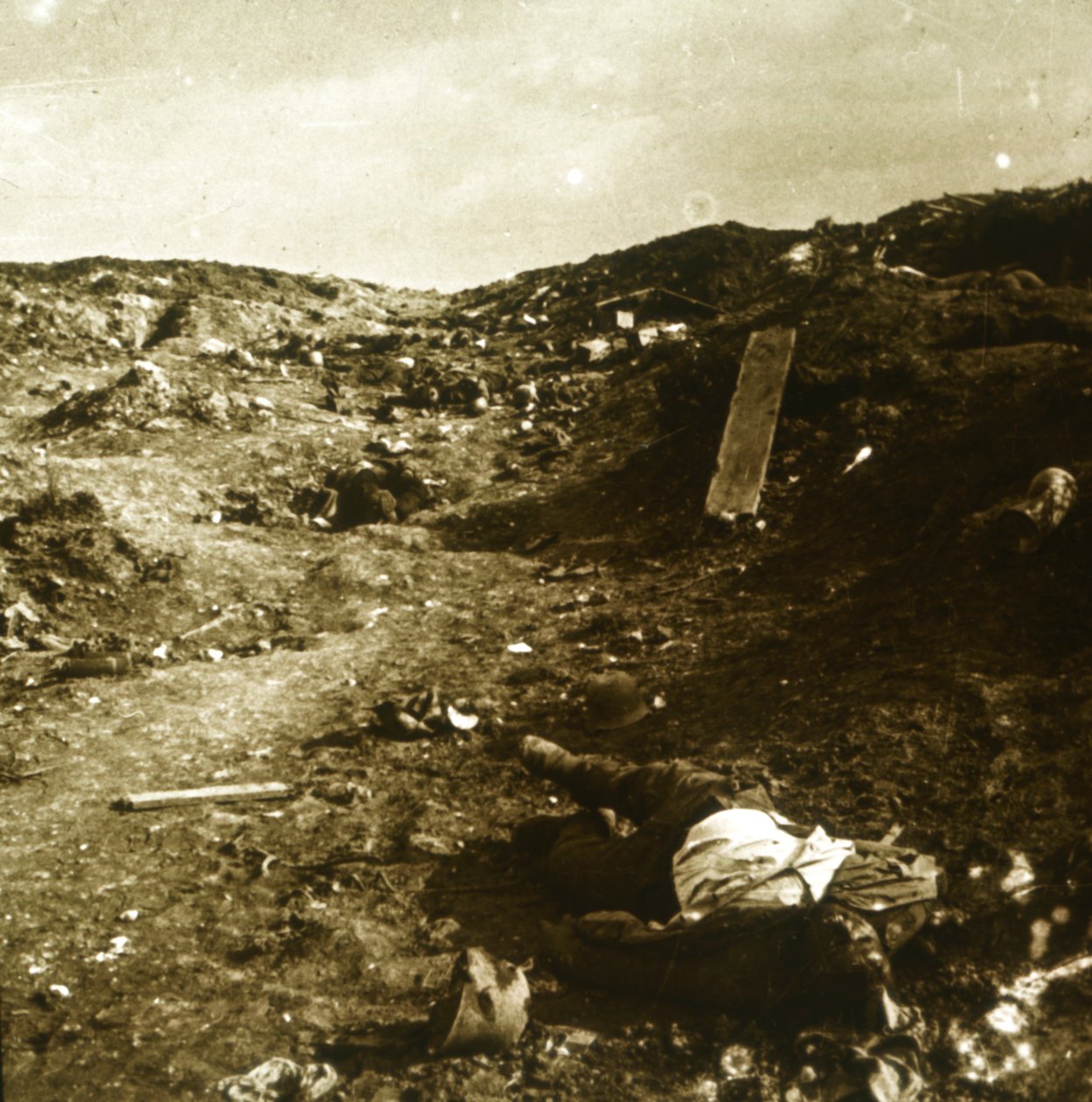 Krop, skyttegrave på frontlinjen, Somme, Nordfrankrig, c1916-c1918 af Unbekannt