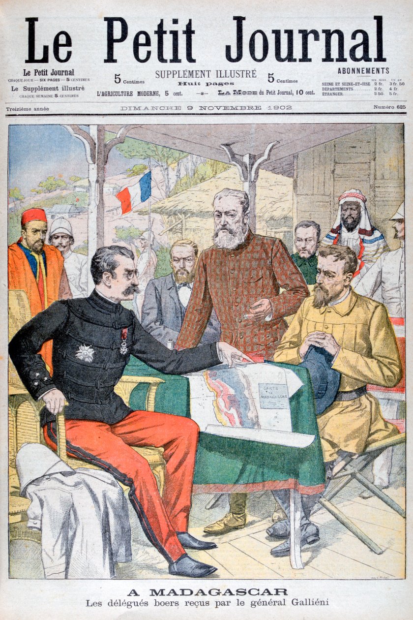 Boer-delegation modtaget af general Gallieni, guvernør på Madagaskar, 1902 af Unbekannt