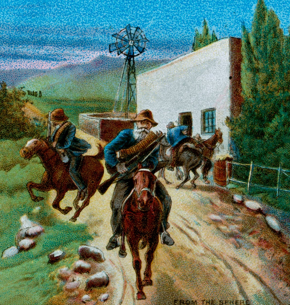 Boers Retreating from a Farmhouse, 1900 af Unbekannt