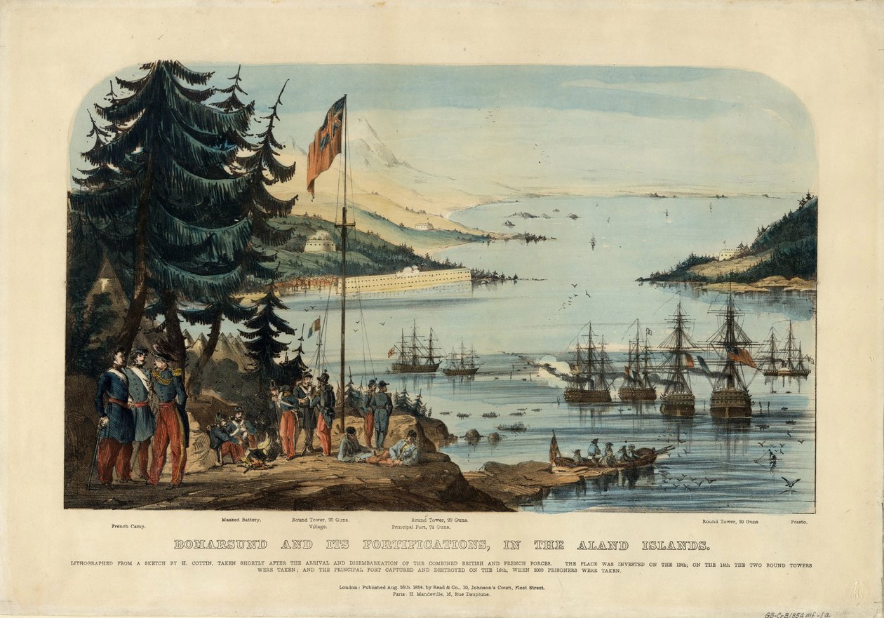 Bomarsund og dets fæstningsværker, på Ålandsøerne 1854, 1854 af Unbekannt