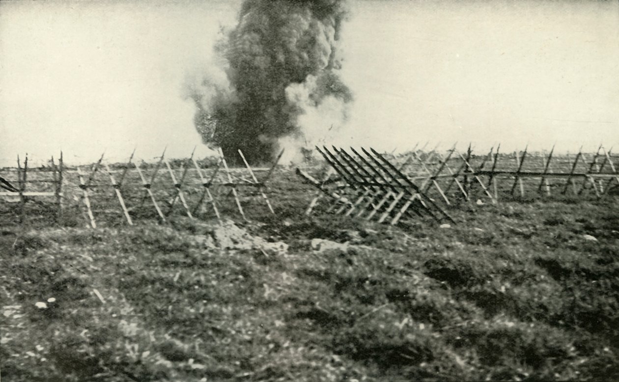 Bombardering af de tyske skyttegrave, 1919. af Unbekannt