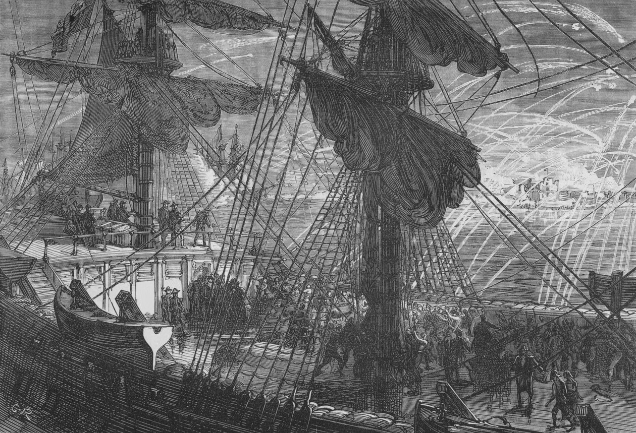 Bombardement af Flushing, c1880 af Unbekannt