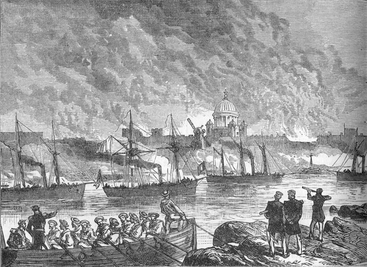 Bombardement af Sweaborg, c1880 af Unbekannt