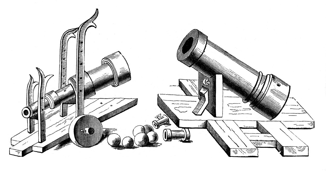 Bombarderinger på faste og rullende vogne, 1870 af Unbekannt