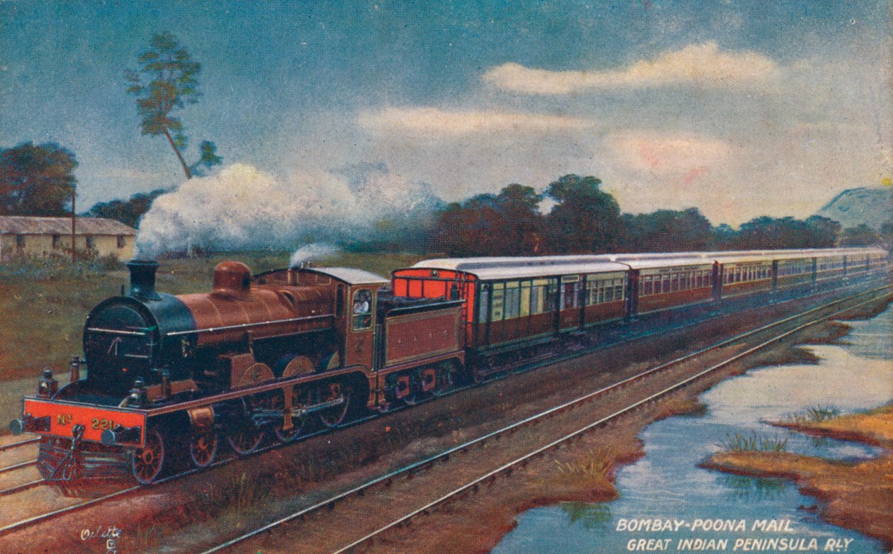 Bombay-Poona Mail, Great Indian Peninsula Railway, c1900 af Unbekannt
