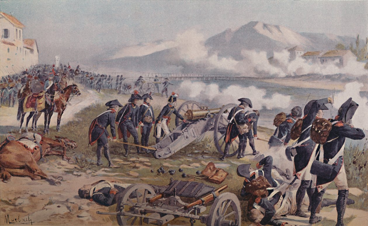 Bonaparte sigter kanonen mod Lodi, 1796, 1896. af Unbekannt