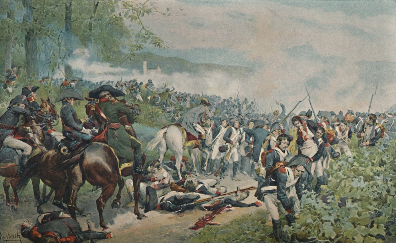 Bonaparte tjekker det franske tilbagetog i Marengo, 1800, 1896 af Unbekannt