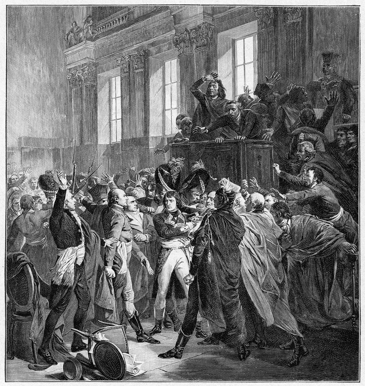 Bonaparte og de fem hundredes råd i St Cloud, 10. november 1799, 1900 af Unbekannt
