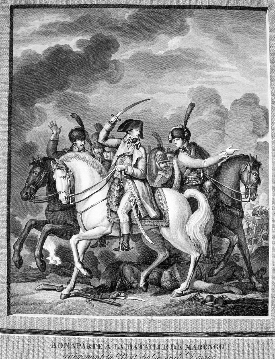 Bonaparte i slaget ved Marengo, 14. juni, 1800 af Unbekannt