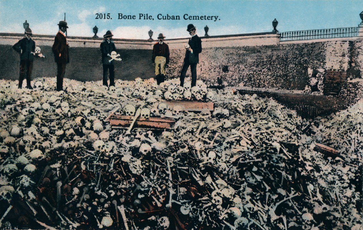Bone Pile, cubansk kirkegård, c1910 af Unbekannt