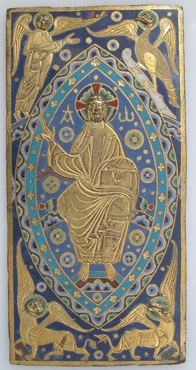Bogomslagstavle med Kristus i Majestæt, fransk, ca. 1200. af Unbekannt