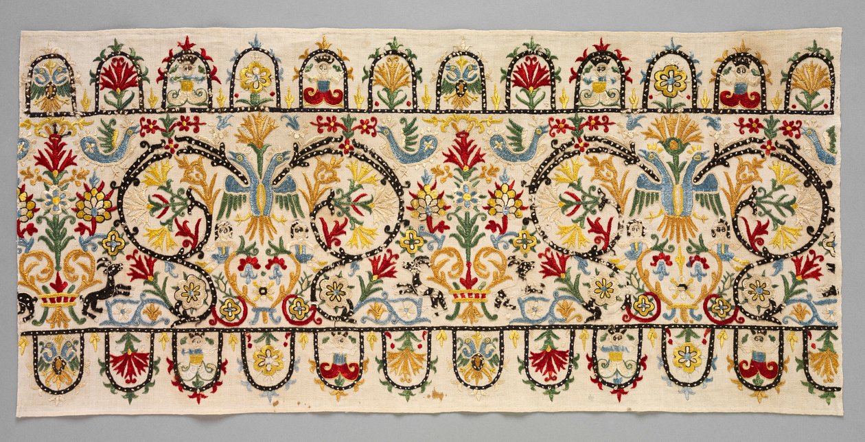 Border Strip of a Skirt, 1600-1700-tallet. af Unbekannt