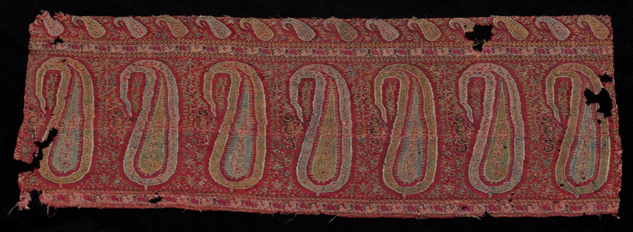 Border of a Shawl, 1800-tallet. af Unbekannt