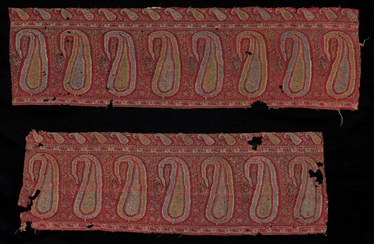 Border of a Shawl, 1800-tallet. af Unbekannt