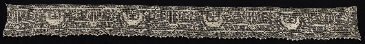 Border med dobbelthovedede fugle og vaser med vinstokke og blomster, 1800-tallet. af Unbekannt