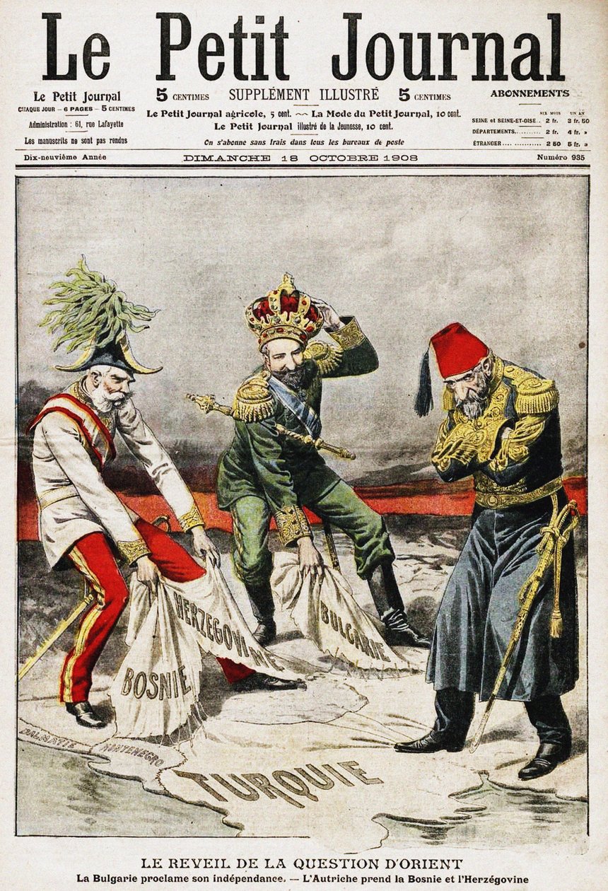 Bosnien krise. Forside til det franske tidsskrift Le Petit Journal, 18. oktober 1908, 1908 af Unbekannt