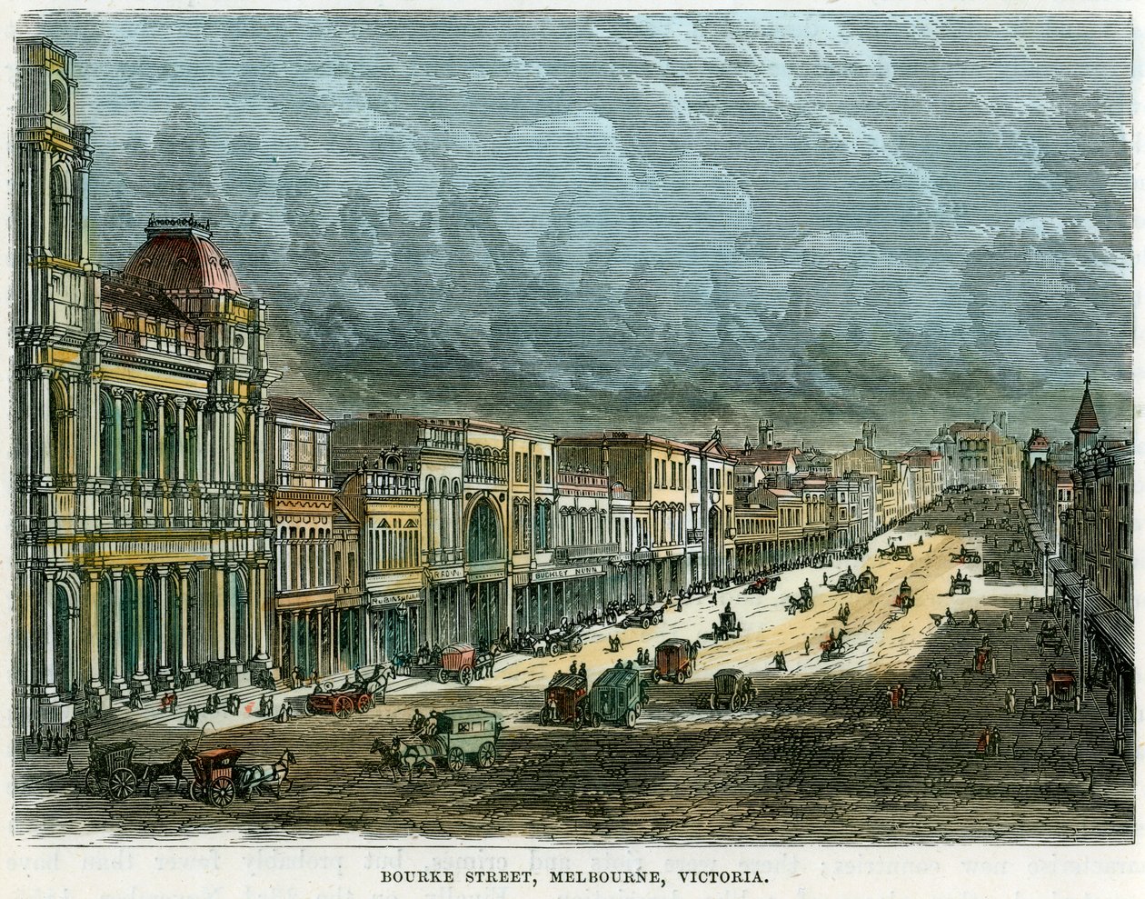 Bourke Street, Melbourne, Victoria, Australien, c1880 af Unbekannt