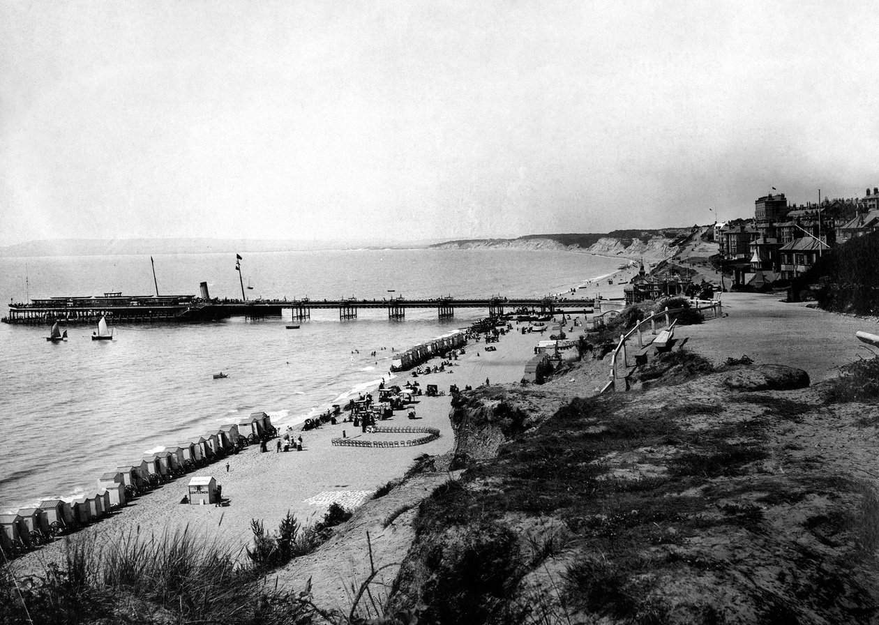 Bournemouth, fra East Cliff, c1882 af Unbekannt