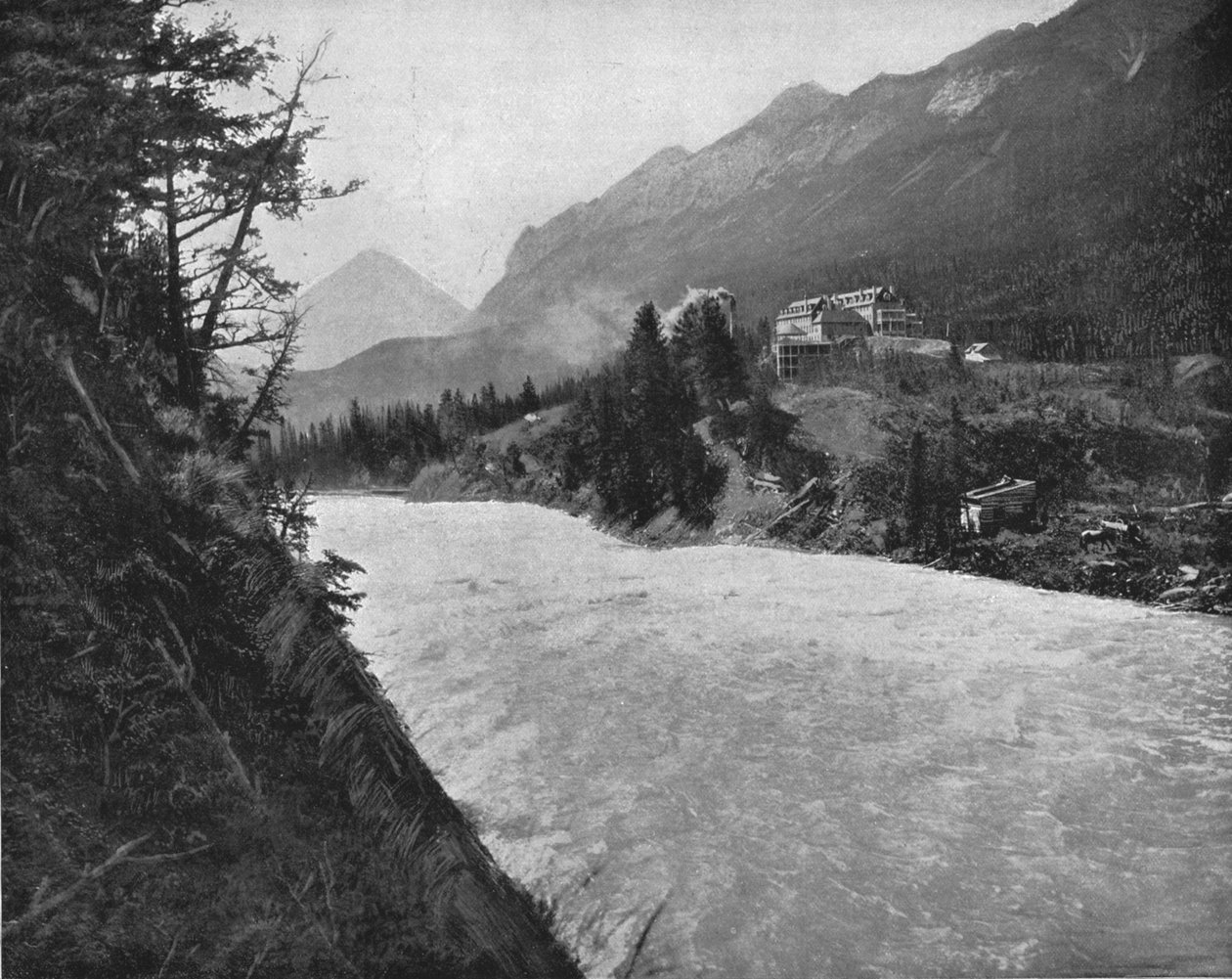 Bow River Rapids, Banff, North West Territories, Canada, c1900. af Unbekannt
