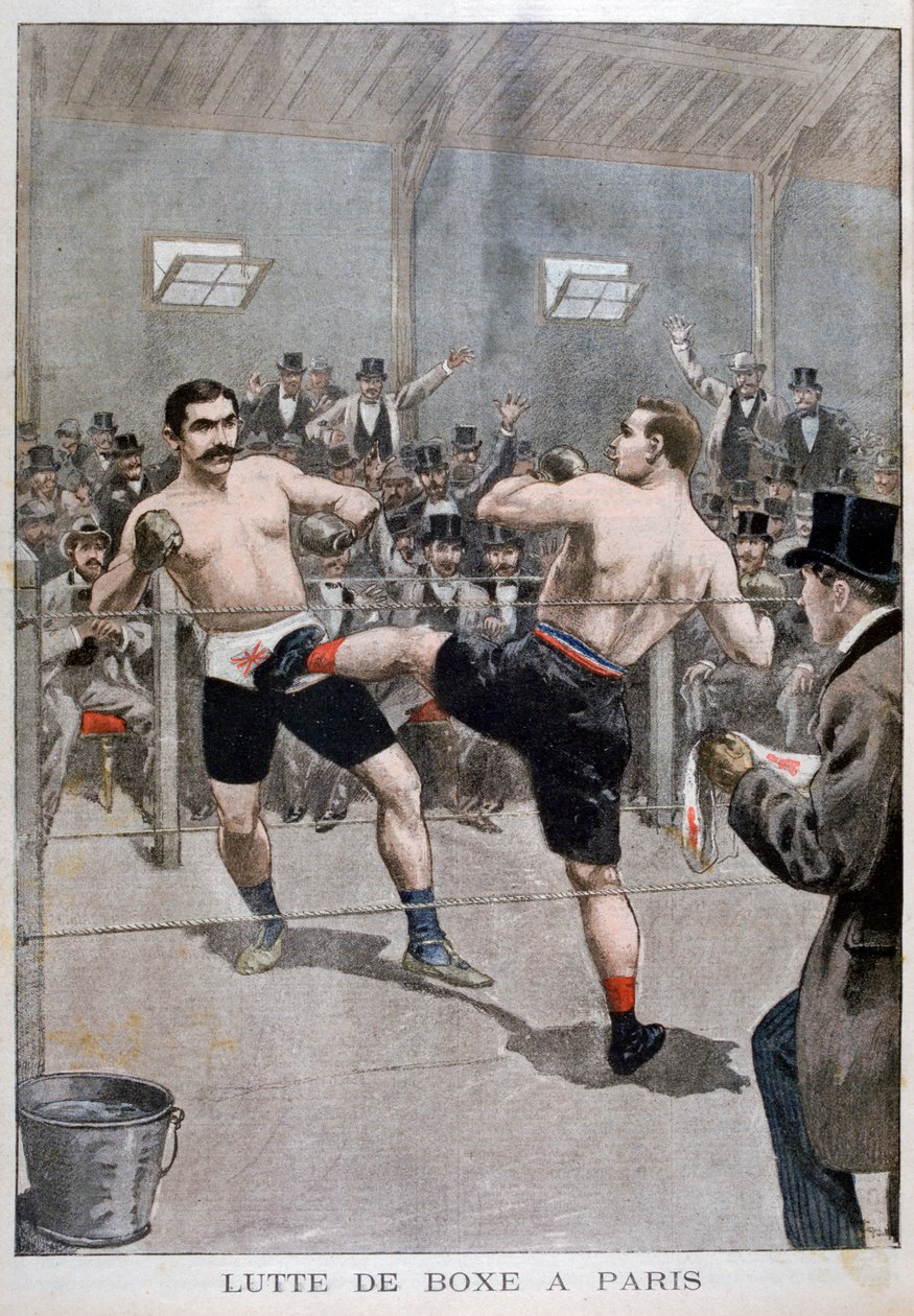 Boksning i Paris, 1899 af Unbekannt