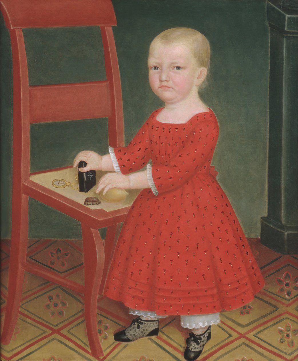 Dreng med blond hår, ca. 1840-50. af Unbekannt