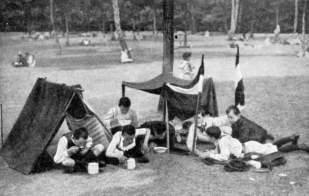Drengecamping, Berlin, Tyskland, 1922 af Unbekannt