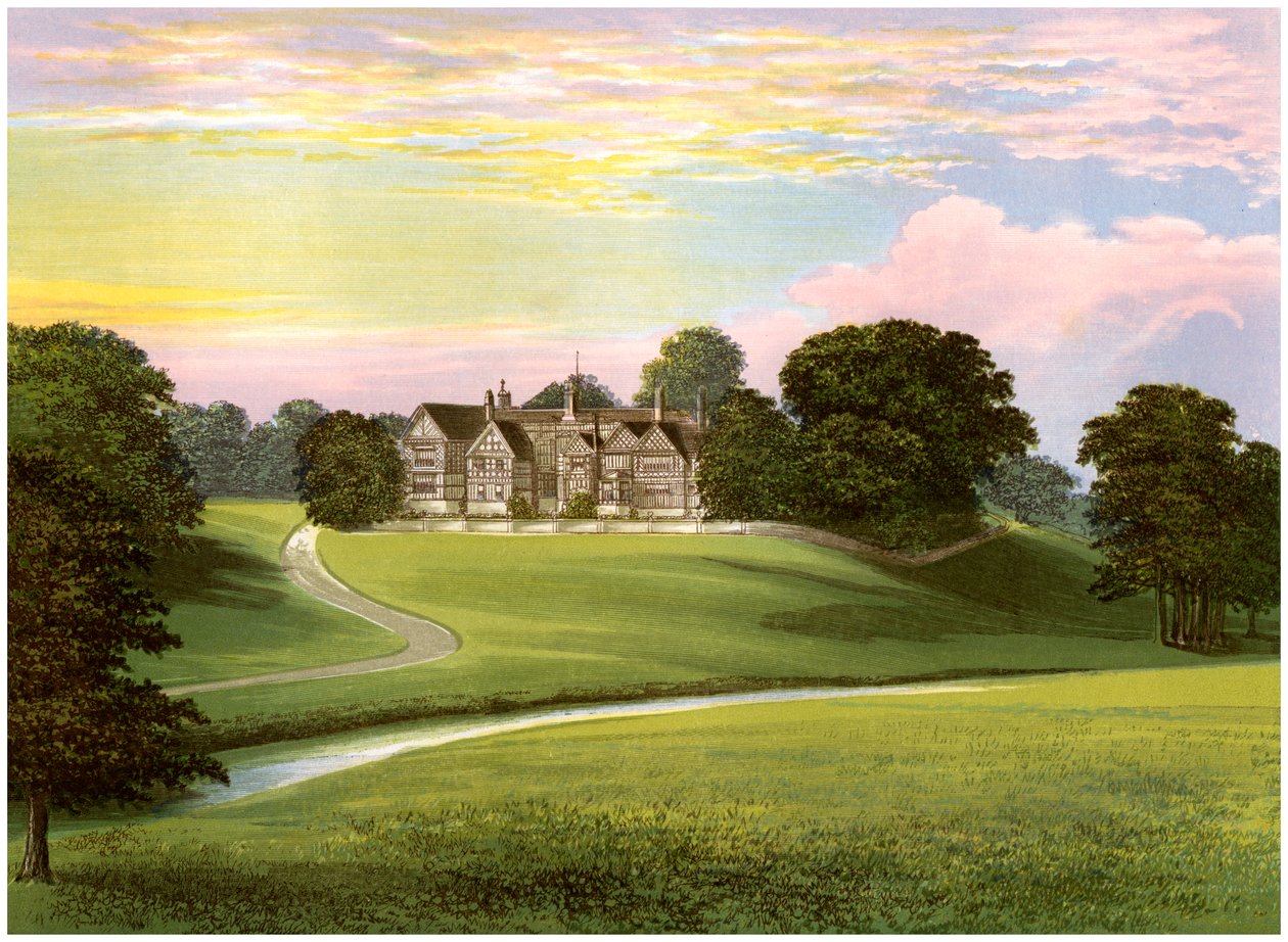 Bramall Hall, Cheshire, hjemsted for familien Davenport, c1880 af Unbekannt