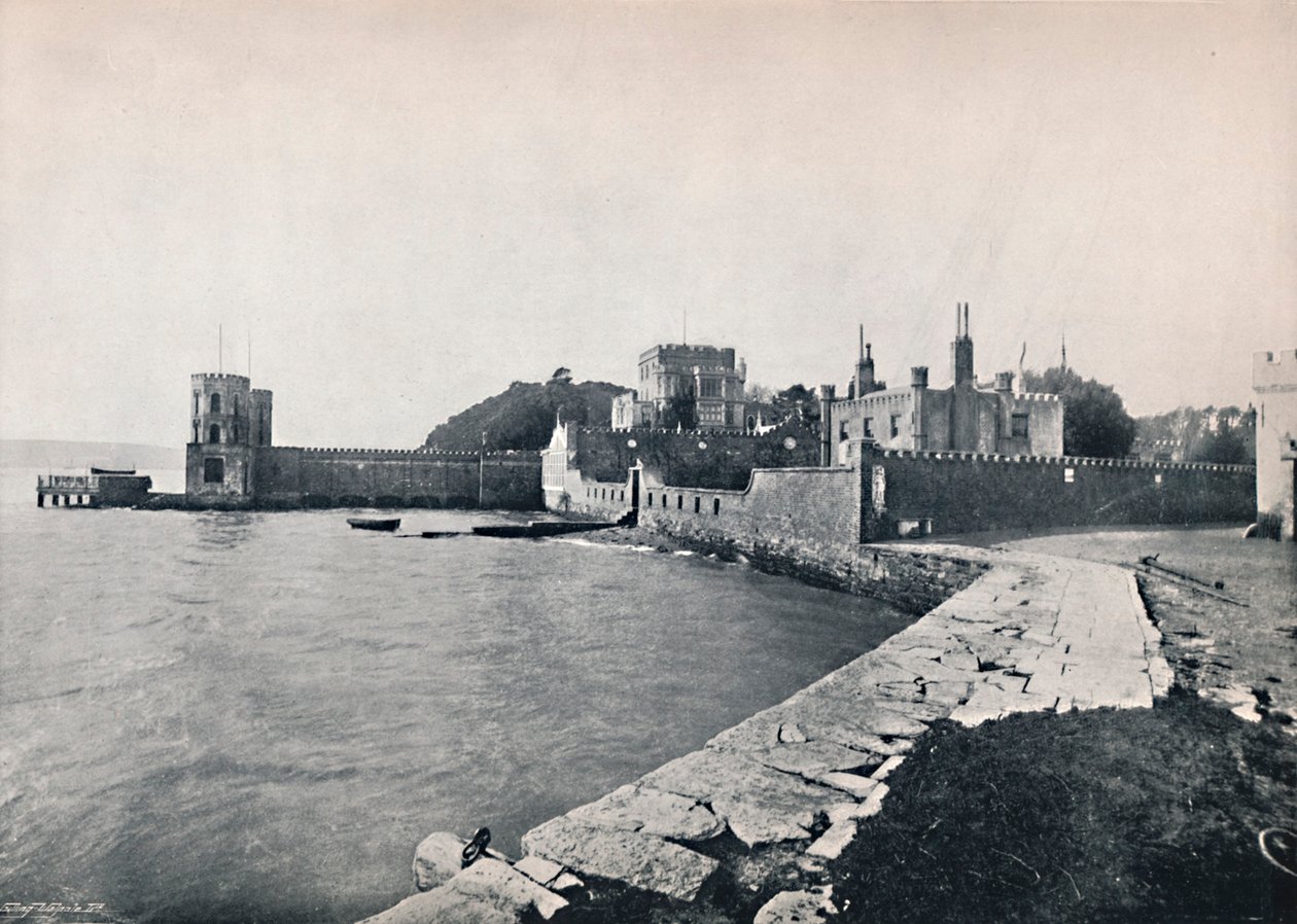 Branksea Island - Almindelig udsigt over slottet, 1895 af Unbekannt