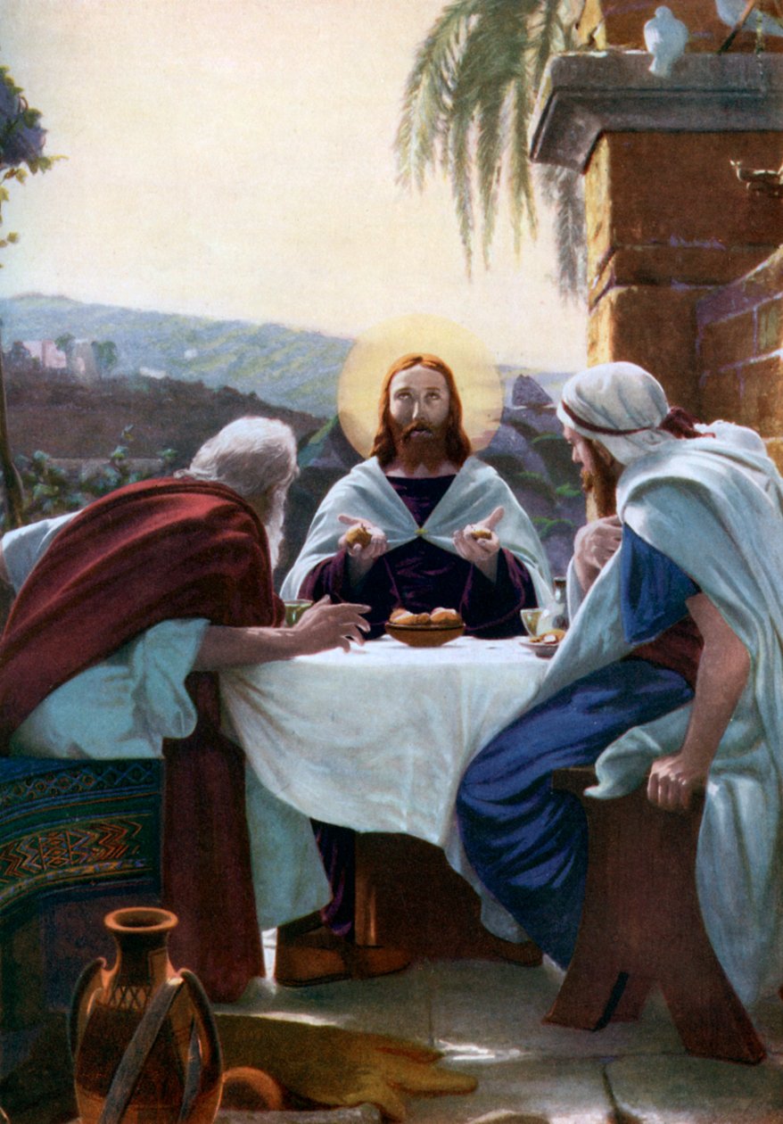 Brydning af brød i Emmaus, 1926 af Unbekannt