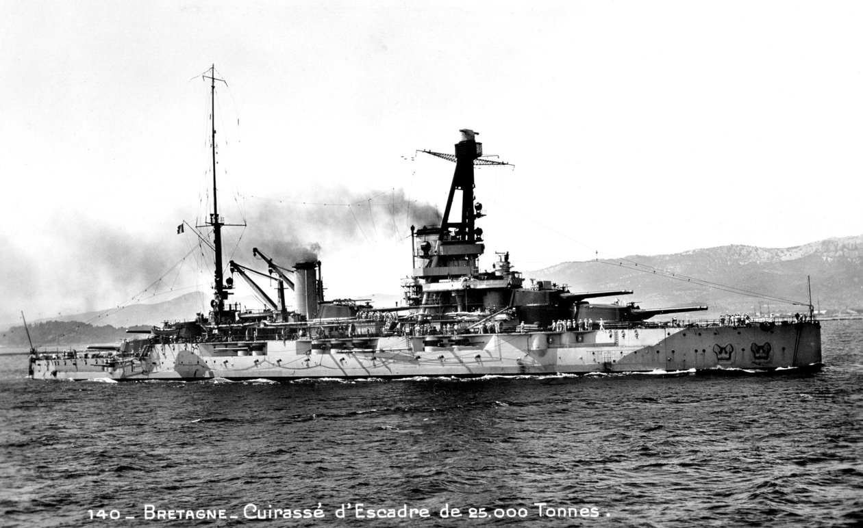 Bretagne fransk dreadnought på 25.000 tons, c1915-1940 af Unbekannt
