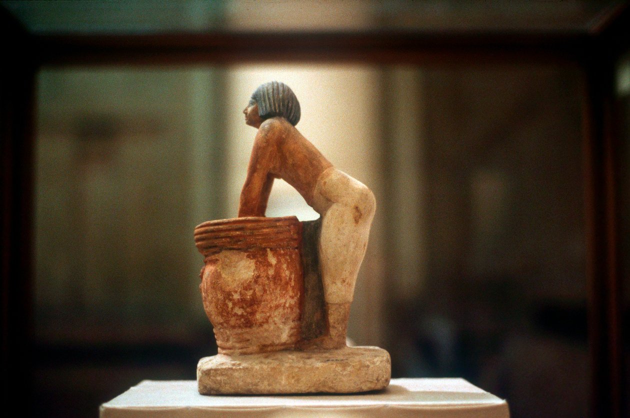 Brygning af øl, egyptisk gravmodel fra Meketra, 9. dynasti, c2160 f.Kr. af Unbekannt