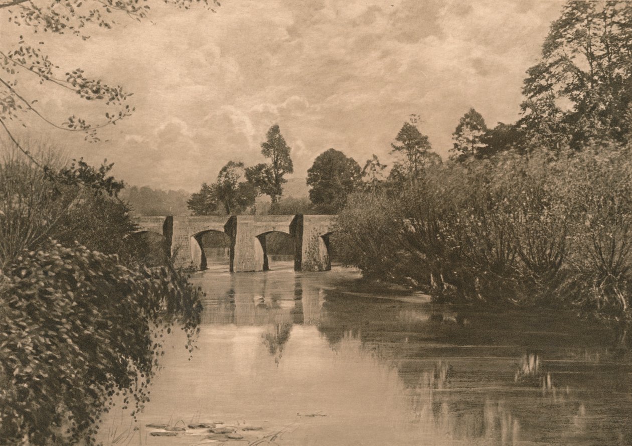 Bro ved Limpley Stoke på Lower Avon, 1902 af Unbekannt