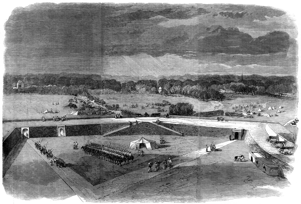 Brigadegeneral Havelock forlader fæstningen Allahabad for at generobre Cawnpore, 1857 af Unbekannt