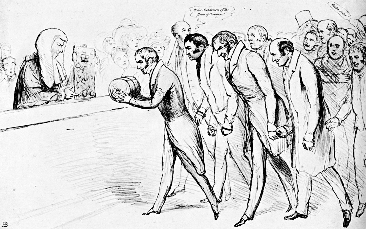 Bringing Up Our Bill, c1832 c1905 af Unbekannt
