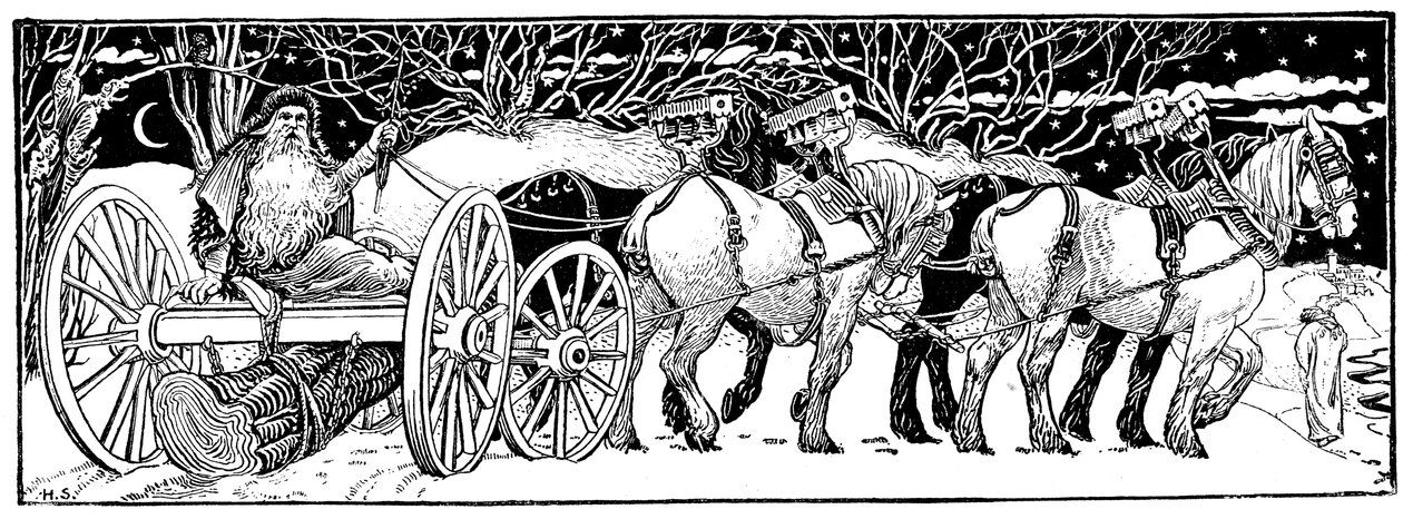 Hjembringer Juleloggen, 1883 af Unbekannt