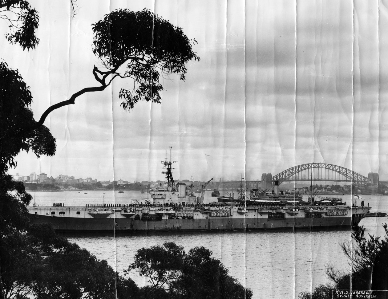 Britisk hangarskib HMS Venerable, Sydney, Australien, c1946 af Unbekannt