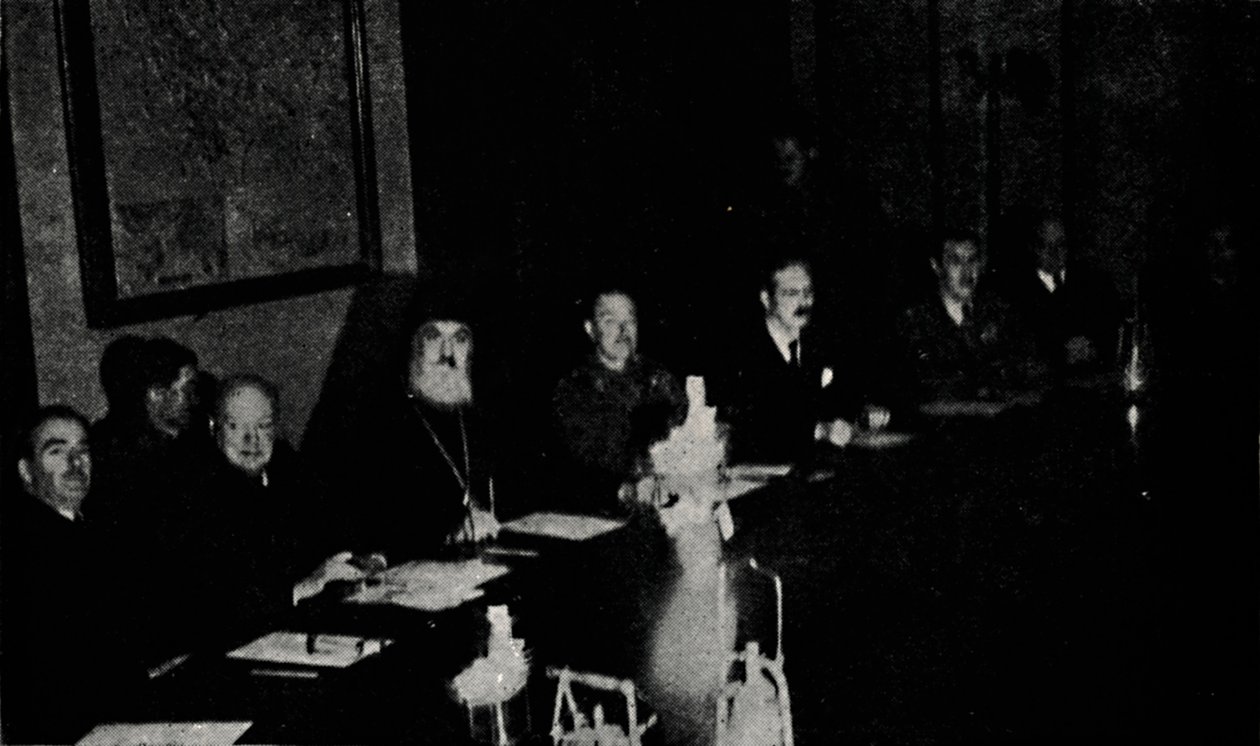 Britiske og græske ministre konfererer i Athen, juledag, 1944, 1945. af Unbekannt