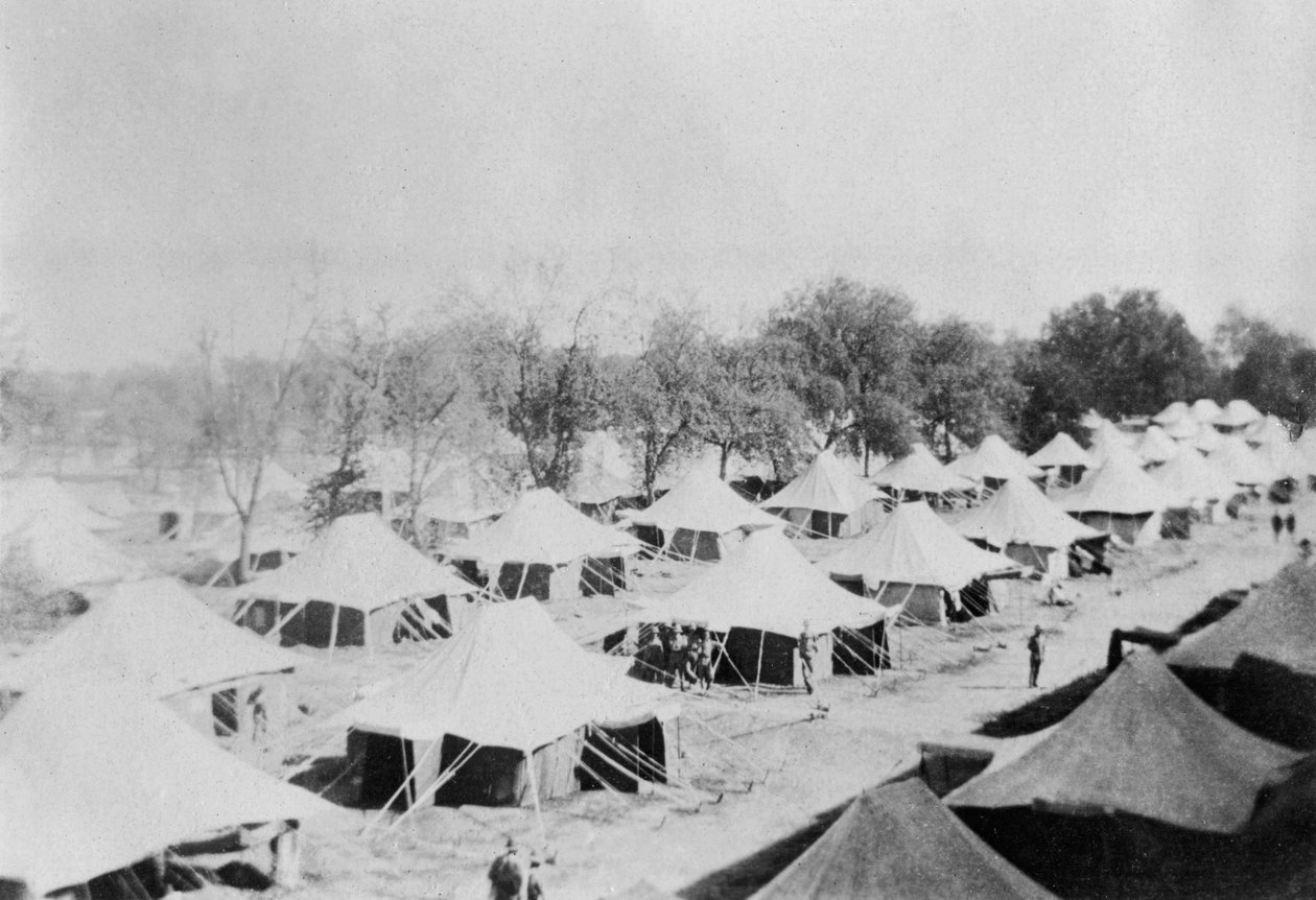 Britisk hærlejr, Howshera, 1917 af Unbekannt