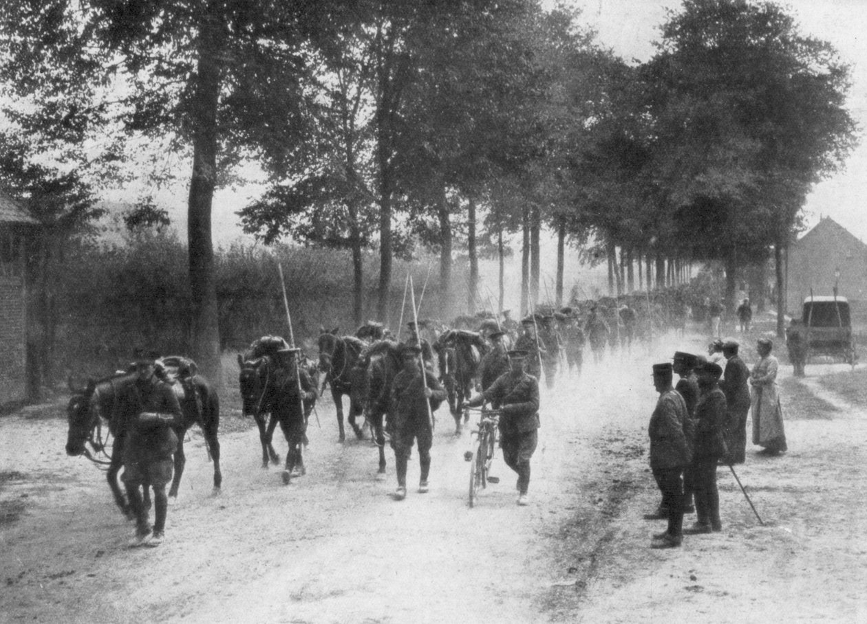 Britiske kavalerielancere, Frankrig, 1914 af Unbekannt