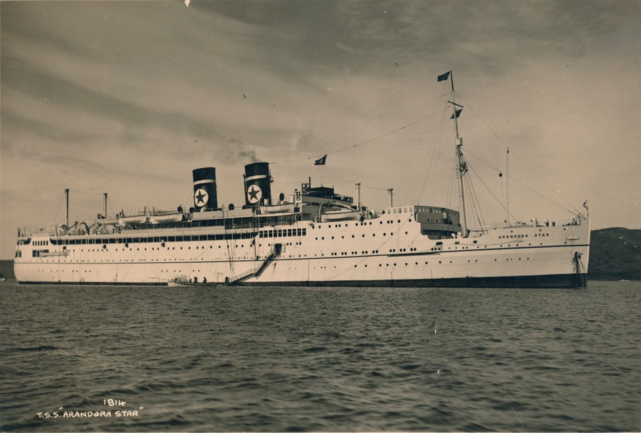 Britisk passagerskib SS Arandora Star of the Blue Star Line, 1936 af Unbekannt