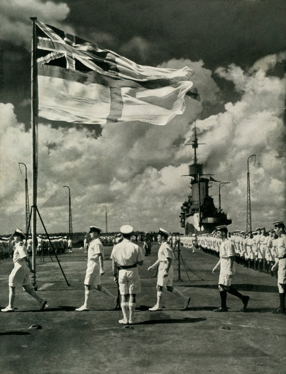 Britiske sømænd på dækket af et hangarskib, Anden Verdenskrig, c1943. af Unbekannt