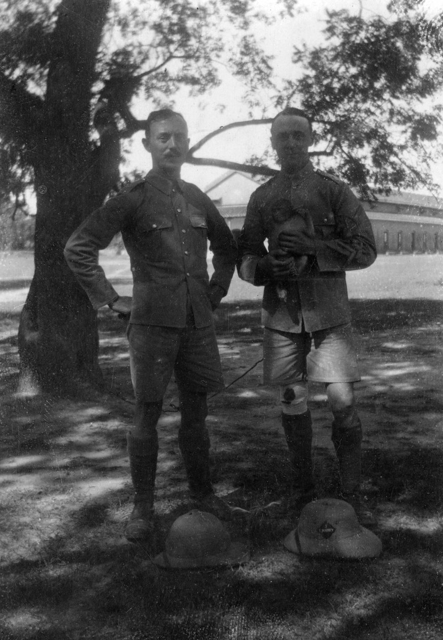 Britiske soldater, Muttra, Indien, 1917 af Unbekannt
