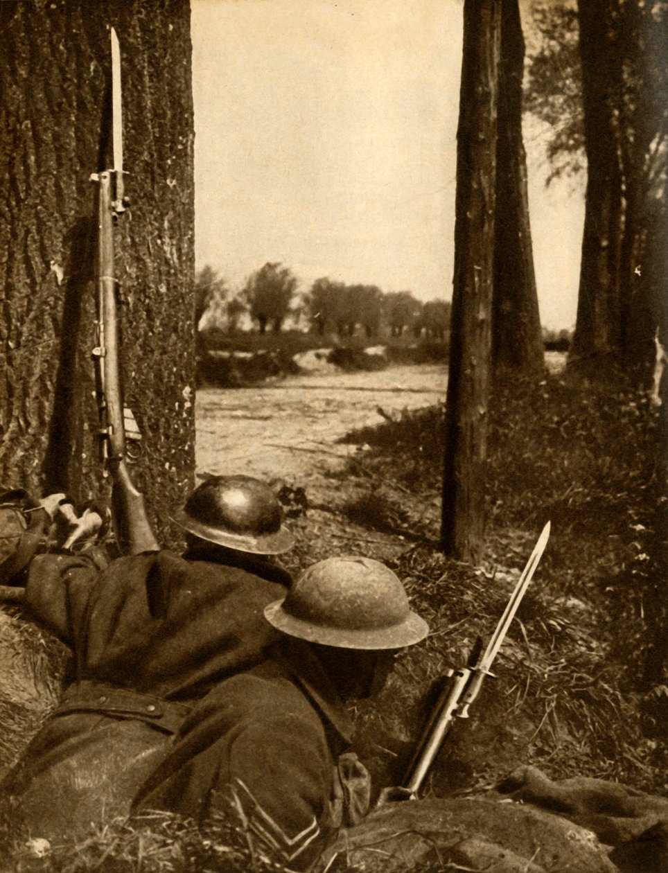 Britiske tropper på frontlinjen, Frankrig, Første Verdenskrig, 1914-1918, 1933. af Unbekannt
