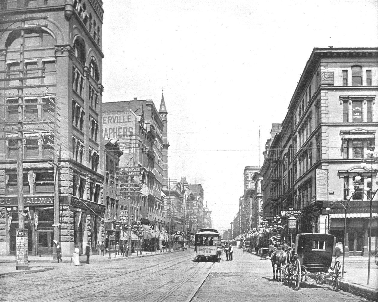 Broadway, nord for Chestnut Street, St. Louis, Missouri, USA, c1900. af Unbekannt