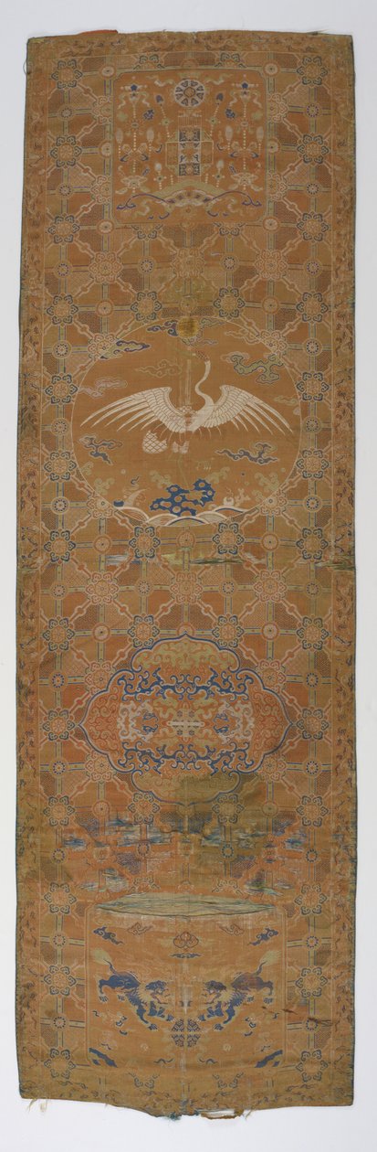 Brokadepanel, Qing-dynastiet, 1700-tallet. af Unbekannt