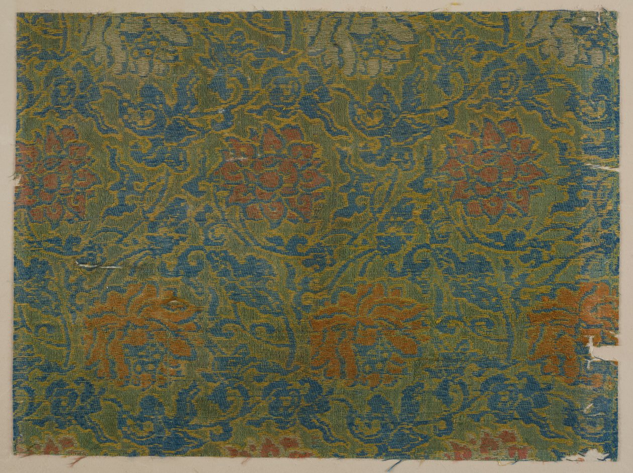 Brokade, silke. Et eksempel, Edo-perioden, 1615-1868. af Unbekannt