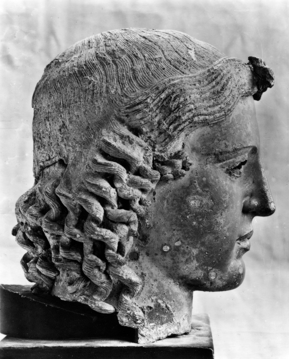 Bronzebuste af den græske gud Apollo, ca. 460 f.Kr. 20. århundrede af Unbekannt